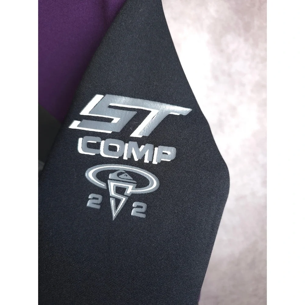 Quiksilver Shorty Wetsuit Purple Black‎ Short Sleeve Size L